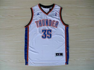 Maillot De Basket Oklahoma City Thunder Kevin Durant 35 Tissus Sportif Fans Edition Blanc
